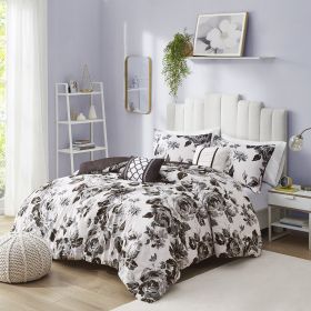 Floral Print Duvet Cover Set, Twin/TwinXL size