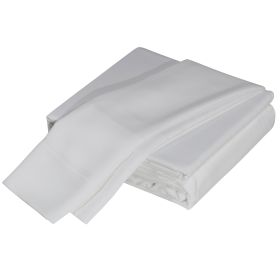 Premium 4-Piece Tencel Lyocell Sheet Set, Silky Soft 100% Tencel, Oeko-TEX Certified, Queen - Soft White