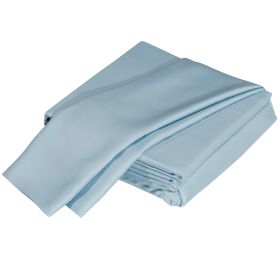 Luxuriously Soft 100% Viscose Derived from Bamboo 5-Piece Sheet Set , Oeko-TEX Certified, Split King - Sky