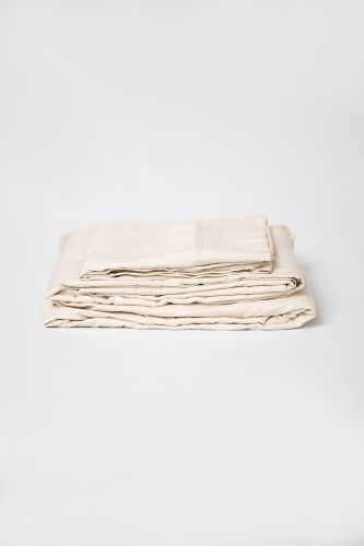 Omne Sleep 4-Piece Cream Microplush and Bamboo King Hypoallergenic Sheet Set