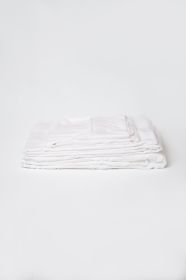 Omne Sleep 4-Piece White Micro-plush and Bamboo Full Hypoallergenic Sheet Set, Full size