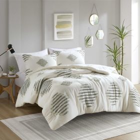 3 Piece Cotton Blend Chenille Comforter Set King/Cal King