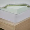 3" Green Tea Foam Topper with Cooling Removable Cover King size