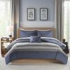 Striped Comforter Set with Bed Sheets Twin/TwinXL