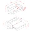 Twin Sofa Bed Black Fabric