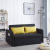 Twin Sofa Bed Black Fabric