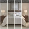 3 Piece Cotton Yarn Dyed Comforter Set, King