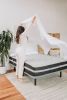 Omne Sleep 4-Piece White Micro-plush and Bamboo Full Hypoallergenic Sheet Set, Full size