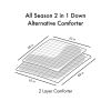 All Season 2 in 1 Down Alternative Comforter Twin size