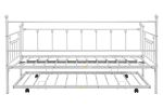 Metal Twin Daybed with Trundle/ Heavy-duty Sturdy Metal/ Noise Reduced/ Trundle for Flexible Space/ Vintage Style/ No Box Spring Needed