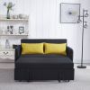 Twin Sofa Bed Black Fabric