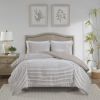 3 Piece Clipped Jacquard Duvet Cover Set King/Cal King