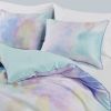 Watercolor Tie Dye Printed Comforter Set with Throw Pillow, Twin/Twin XL