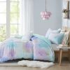 Watercolor Tie Dye Printed Comforter Set with Throw Pillow, Twin/Twin XL