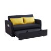 Twin Sofa Bed Black Fabric