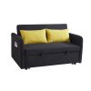 Twin Sofa Bed Black Fabric