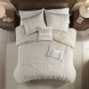 3 Piece Cotton Yarn Dyed Comforter Set, King