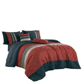 Nadirah 9 Pieces Comforter Set (size: calking)