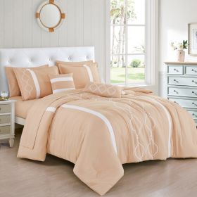Kineta 9 Pieces Comforter Set (size: calking)