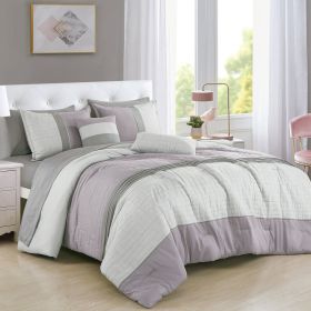 Ena 9 Pieces Comforter Set, Queen size (size: Queen)