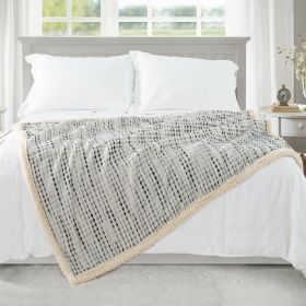 VERAMUSE Sherpa Throw Blanket for Couch 50"X60" Winter Thick Warm Blankets for Bed Sofa (Color: Navy blue)