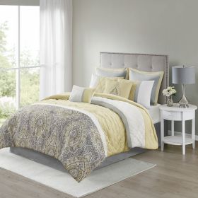 8 Piece Comforter Set, Cal. King size (Color: as Pic)
