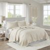 3 Piece Reversible Scalloped Edge Quilt Set, Full/Queen size