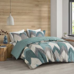 3 Piece Comforter Mini Set, Full/Queen size (Color: as Pic)