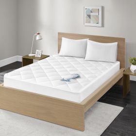 300 Thread Count Cotton Sateen Waterproof Mattress Pad, King size (Color: as Pic)