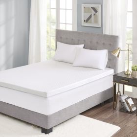 Hypoallergenic 3" Cooling Gel Memory Foam Mattress Topper with Removable Cooling Cover, Full size (Color: as Pic)