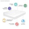 Overfilled Plush Hypoallergenic Down Alternative Waterproof Mattress Pad, Twin XL size