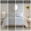 3 Piece Tufted Woven Medallion Comforter Set, Full/Queen