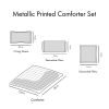 Metallic Printed Comforter Set, Twin/Twin XL