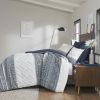 3 Piece Cotton Comforter Set with Chenille Tufting, King/Cal. King