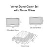 Velvet Duvet Cover Set, Full/Queen