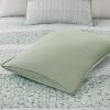 4 Piece Seersucker Quilt Set with Throw Pillow, Full/Queen