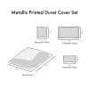 Metallic Printed Duvet Cover Set, Twin/Twin XL
