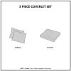 3 Piece Reversible Scalloped Edge Quilt Set, Full/Queen size