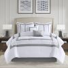 8 Piece Embroidered Comforter Set, Queen size
