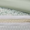 5 Piece Seersucker Comforter Set with Throw Pillows, King/Cal. King
