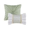 5 Piece Seersucker Comforter Set with Throw Pillows, King/Cal. King