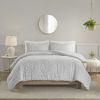 3 Piece Tufted Woven Medallion Comforter Set, Full/Queen