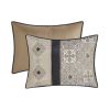 7 Piece Jacquard Comforter Set with Throw Pillows, King size