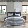 3 Piece Cotton Comforter Set with Chenille Tufting, King/Cal. King