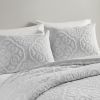3 Piece Tufted Woven Medallion Comforter Set, Full/Queen