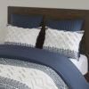 3 Piece Cotton Comforter Set with Chenille Tufting, King/Cal. King