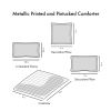Metallic Printed and Pintucked Comforter, Twin/Twin XL