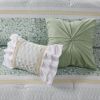5 Piece Seersucker Comforter Set with Throw Pillows, King/Cal. King