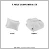 3 Piece Tufted Woven Medallion Comforter Set, Full/Queen