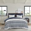 3 Piece Cotton Comforter Set with Chenille Tufting, King/Cal. King
